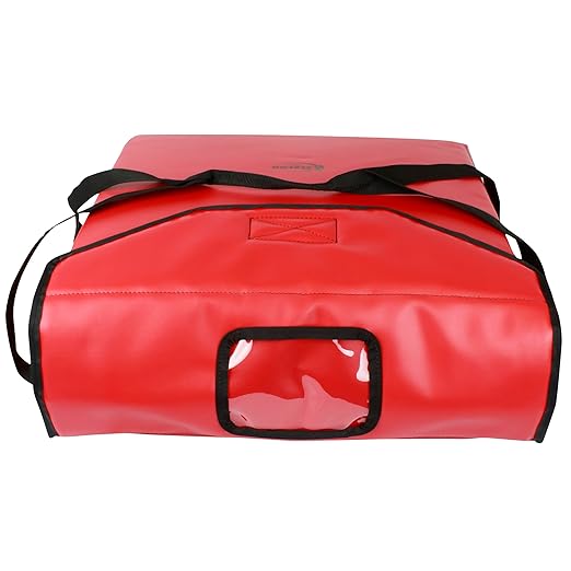 Sterno Delivery Insulated Vinyl Delivery Pizza Carrier Large 21 x 21 x 7 - Holds (3) 20 Pizzas