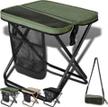 2026 New Large Foldable Backpack Stool for Adults 265lbs Ultralight Portable Backpack Chair with Carry Bag Collapsible Stool for Hiking Camping &amp Fishing (Large Green)