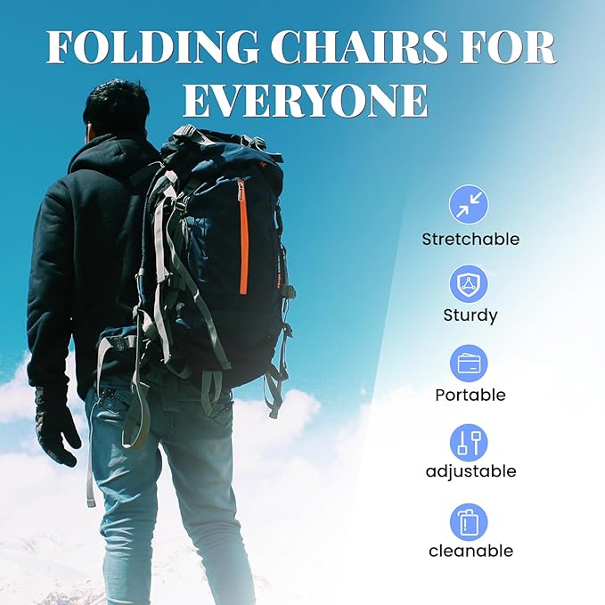2 Pack Portable Telescoping Stools Collapsible Stool with CushionRetractable Foldingstool Max Load Capacity 400lbs Portable Collapsible Stools for Camping Hiking Outdoor BBQ Black-Blue
