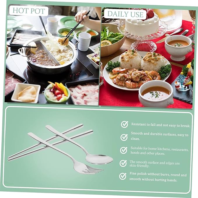 1 Set Set Fork Spoon Chopsticks Stainless Chopsticks Stainless Steel Spoon Stainless Steel Utensils Set Chopstick Holder Spoons and Forks Set Travel Utensils Chopstick Rest