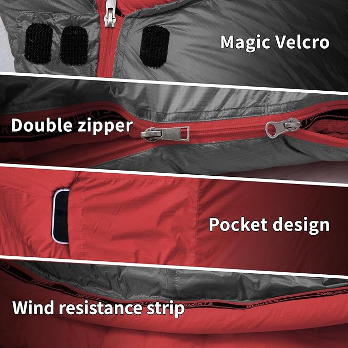 Down Sleeping Bags for Adults Premium 680FP Down Fill Backpacking Sleeping Bag for Cold Weather for Camping Hiking and Traveling Comes with Compression Sack.