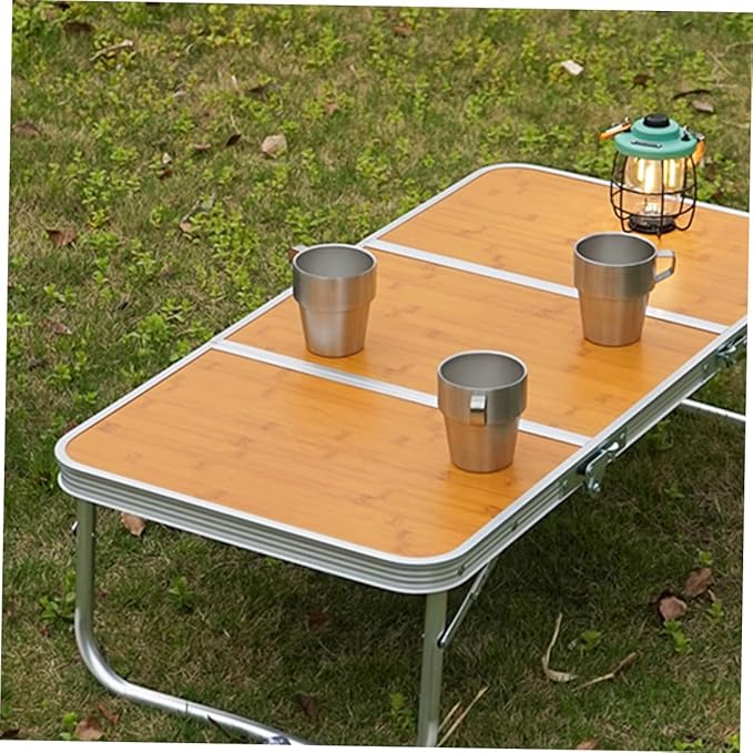 HANABASS 1set Outdoor Portable Folding Camping Table Lightweight Picnic Table for Hiking Bbqs and Tailgating Compact Design Carry Bag for