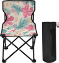 GuoChe Tropical Flower Pattern Compact Heavy Duty Camping Chairs Ultra-Lightweight Beach Chairs Carry Bag Included for Outside