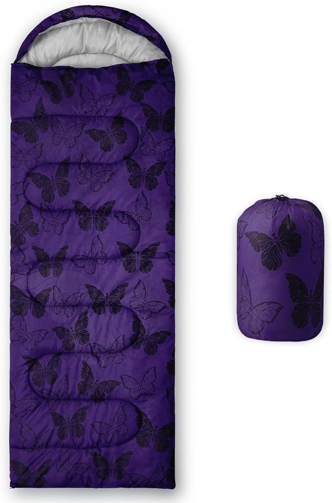 Kids Sleeping Bag for Boys GirlsWestern Cowboy Print-Lightweight Warm Portable Outdoor Indoor-Waterproof Cold Weather Resistant Sleeping Bag for Camping Hiking