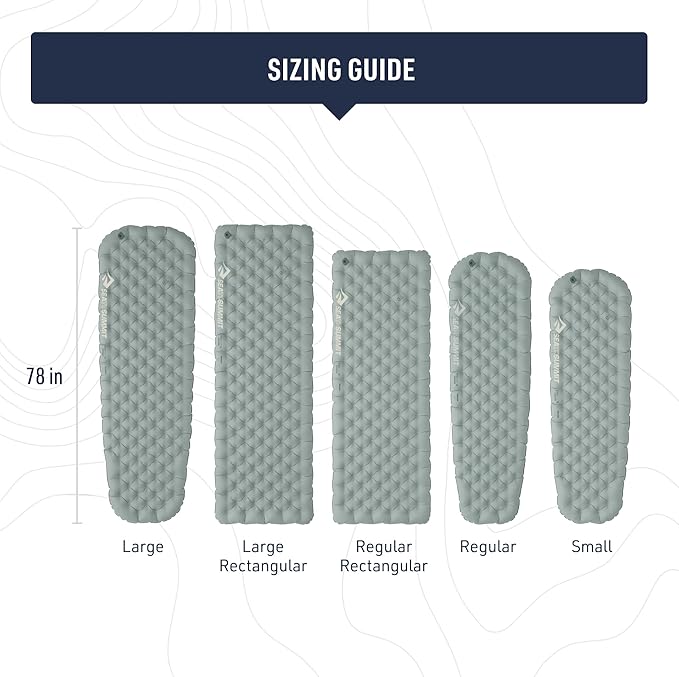 Sea to Summit Ether Light XR Insulated Sleeping Pad Tapered - Large (78 x 25 x 4 inches)