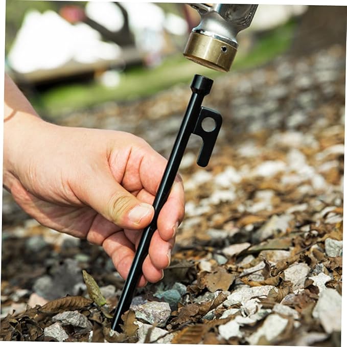 10Pcs Heavy Duty Ground Stakes for Tents Multi Function Outdoor Pegs for Camping and to Install and Soil Anchors Includes Storage Bag for Beach