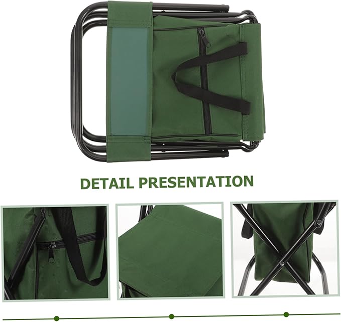 Multi-Functional Portable Folding Chair Backrest for Fishing Camping and Outdoor Use Compact Lightweight Space-Saving Design for and Storage