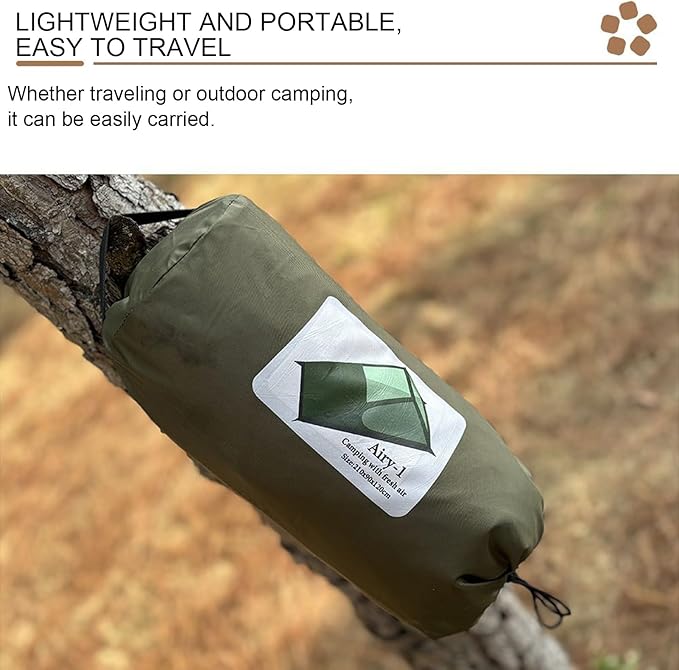 Outdoor Mesh Cabin - Backpacking Tent Single Lightweight Hiking | Heavy-Duty Portable Shelter Awning Quick Assembly Trail Dome Picnic Camp with Backyard Scenario