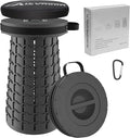 ALEVMOOM Upgraded XXL Collapsilbe Stool with Thick CushionMore Sturdy and Height 19.7“D11.8”Portable and Lightweight Adjustable Telescoping Stool for Camping Hiking BBQ Max Loading 1000Ibs