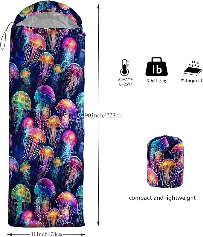 Sleeping Bags for Girls Adults 3 Season Warm Cool WeatherLightweight Waterproof Sleeping Outdoors Camping Gear Equipment