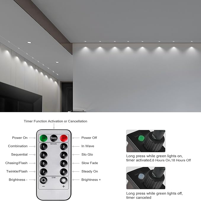 Permanent Christmas Outdoor Lights50ft 36LED Eaves Lights with Remote8 Modes Waterproof Outdoor Eave Connectable Christmas String Lights for Indoor Party (White)