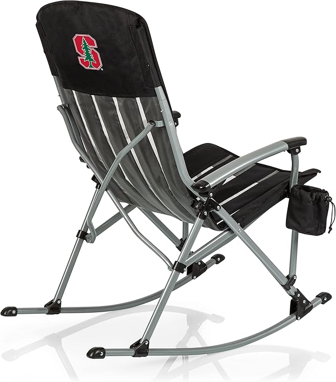 Picnic TIME NCAA Unisex-Adult NCAA Outdoor Rocking Camp Chair XL Heavy Duty Camping Chair for Adults