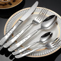 20-piece Silverware Set for 4304 Stainless Steel Flatware Cutlery SetForks Spoons and Knives Set for Home/Camping/TravelMirror FinishDishwasher Safe(Silver)