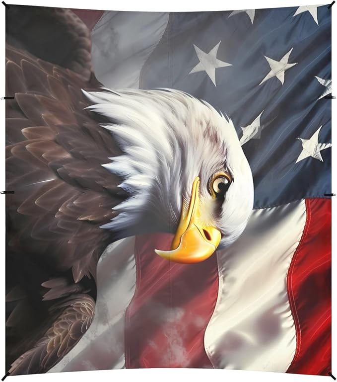 American Flag EagleCamping Sun Shelters 9.2 x 10.5 FT Beach Canopy Tent Sun Shade with Carrying Bag for Camping Trips Fishing Backyard Fun or Picnics 21340999