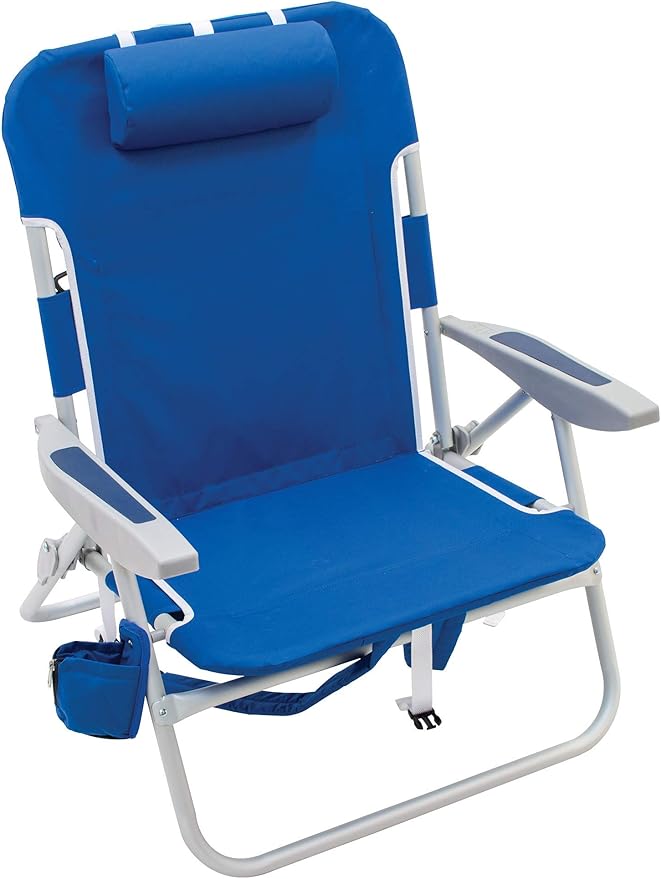 RIO beach Big Boy 4-Position 13 High Seat Backpack Beach or Camping Folding Chair Polyester