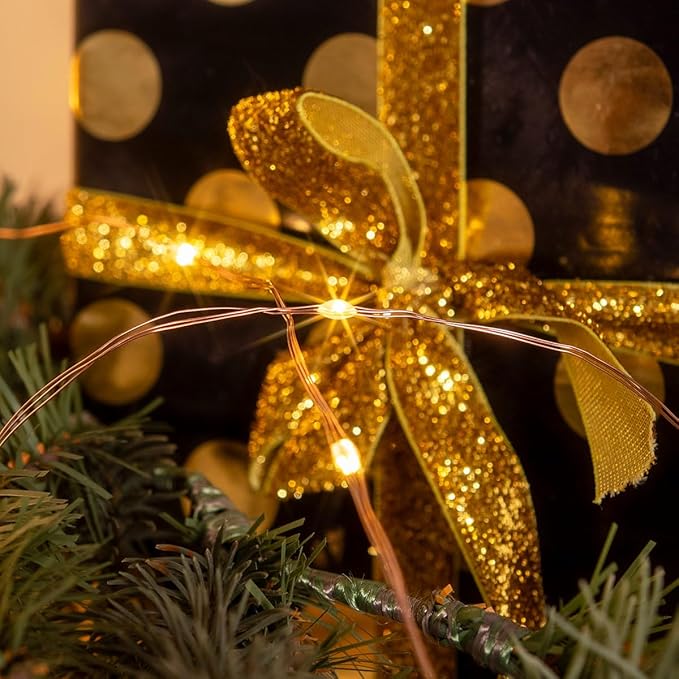 200FT Warm White Plug in Fairy Lights 600 LED Waterproof Copper Wire String Lights with Remote for Christmas Tree Bedroom Porch Patio Garden Wedding Party