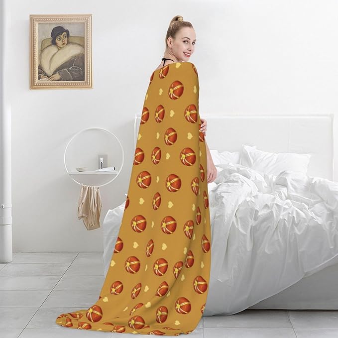 Buttered Bread Blanket.Super Soft Flannel Blanket 80x60 inches 100% Polyester for Warmth Perfect for beds Sofas and Camping.