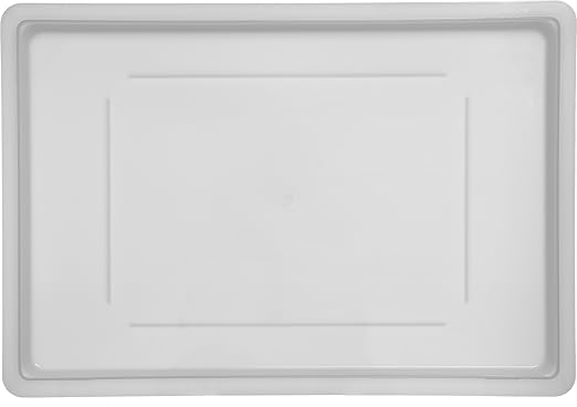 Carlisle FoodService Products Storplus Food Storage Container Lid with Stackable Design for Catering Buffets Restaurants Polyethylene (Pe) 26 x 18 Inches White (Pack of 6)
