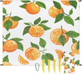 Waterproof Sandproof Beach Blanket 59''×68'' Orange Polyester Outdoor Picnic Blanket with 4 Stakes &amp Storage Bag for BeachCampingVacation White Bottom