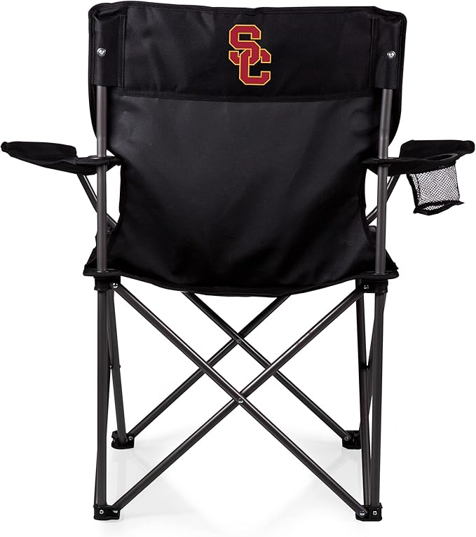 Picnic TIME NCAA PTZ Camp Chair Picnic Chair Beach Chair with Carrying Bag (Black)