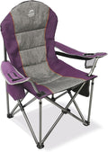 Camping Chairs for AdultsHigh Back Folding Camp Chair with Cup Holder and Cooler BagHeavy Duty Outdoor Lawn ChairsPerfect for CampingHikingPicnicsand Beach TripsPurple