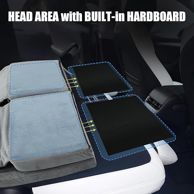 Memory Foam Mattress for Tesla Model Y - 2.4 High-Density Soft Car Camping Bed Foldable with Washable Sheet &amp Storage Bag 74 x 41 Sleeping Mat for Tesla Model Y Accessories Fits Frunk &amp