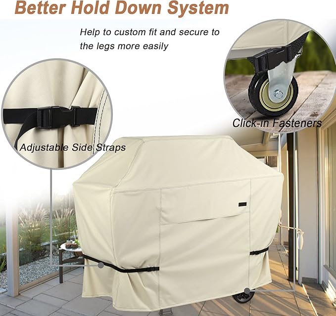 NettyPro Griddle Cover for Blackstone 36 inch Griddle Waterproof Heavy Duty 4 Burner Flat Top Gas Grill Cover for Blackstone 36 Griddle Cooking Station and Camp Chef FTG600 Beige