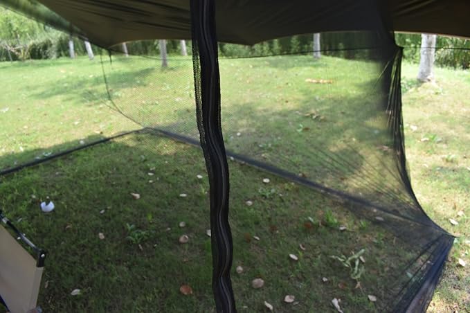 Outdoor Mesh Screen House Lightweight Camping Canopy Tent Net Mesh Outdoor 4-6 Person Mesh Net Travel Portable Tarp Mesh (Medium)