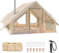 Inflatable Tents for Camping Super Easy to Blow Up Tent with Hand Pump Waterproof Oxford Cloth &amp Stove Jack Spacious Air Tent Hot Tents for 4-6 People