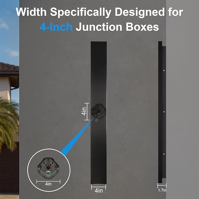 Exterior Lights for House - Dimmable Modern Outdoor Sconce Light Wall Mount Linear Black Led Long Wall Porch Lighting Fixture for Garage Garden Front Door Patios