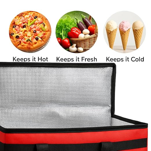 musbus catering bag for doordash uber eats 22x14x14 Insulated Food Delivery Bag with Cup Holders/Drink Carriers Premium XXL Beverages Grocery Pizza Commercial Quality Hot and Cold hot boxes