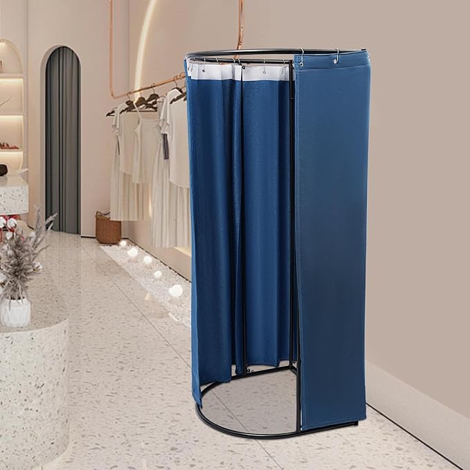 Portable Fitting Room Changing Booth 78.7 High Privacy Pop-Up Tent with Curtain 66lbs Capacity for Retail Events Beach Camping Photography Studio (Blue)