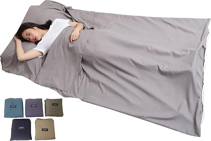 JITTY Sleeping Bag Liner Travel Sheet for Business Camping Backpacking Hiking Mountain Climbing Home Hostels Train 83x45
