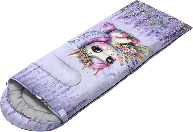 HOSIMA Dear Hunting Pattern Cold Weather Sleeping Bags for Kids AdultsBlack Light Weight Waterproof Sleeping Bags for Outdoors Hiking.