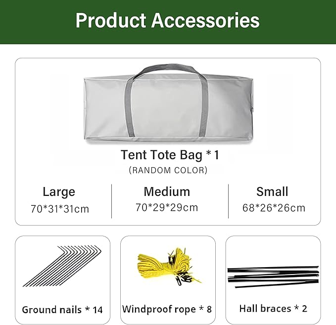 Large Family Standing Upright Camping Tent - 5-12 Persons Multi-Room Waterproof Tent with Screened Porch - Glamping Tent for Outdoor Camping &amp Family Vacation