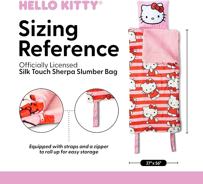Silk Touch Sherpa Slumber Bag for Boys and Girls Sleeping Bag with Zipper 27 x 56 inches