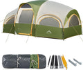 8 Person Tent for Camping Waterproof Windproof Family Tent with Rainfly Divided Curtain Design for Privacy Space Portable with Carry Bag