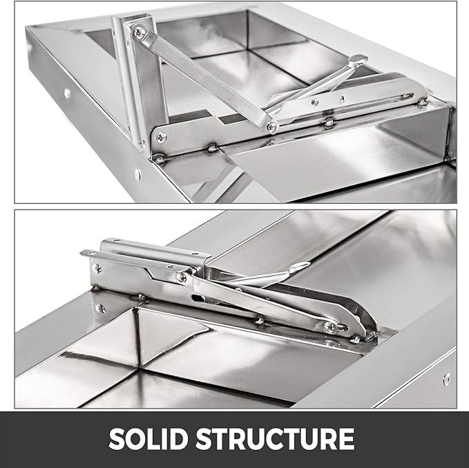 Happybuy Concession Shelf 48L x 12W Inch Stainless Steel Drop Down Folding Serving Food Shelf Stand Serving for Concession Trailer Serving Window