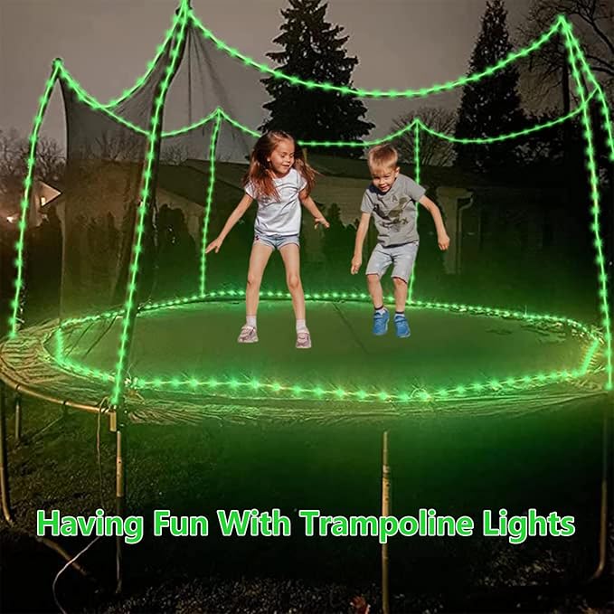 QITONG 2 Pack Green St Patricks Day Lights Each 33ft 100 LED Solar Rope Lights Outdoor 8 Modes Fairy Lights in Clear PVC Tube