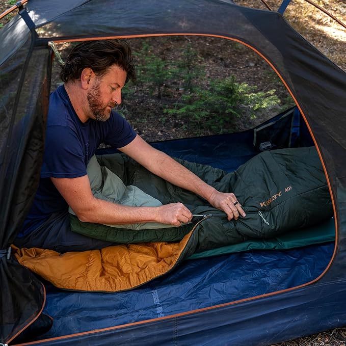 Kelty Cosmic Synthetic Fill 40 Degree Backpacking Sleeping Bag with Compression Straps Compact and Lightweight 2022
