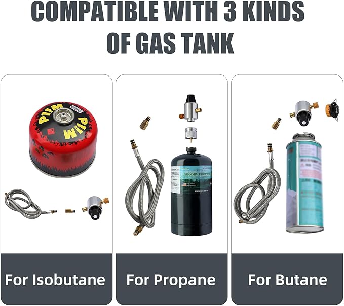 Propane Camping Stove with Carrying Case &amp Ignition Portable Gas Stove for Outdoor Camping BBQ Hiking