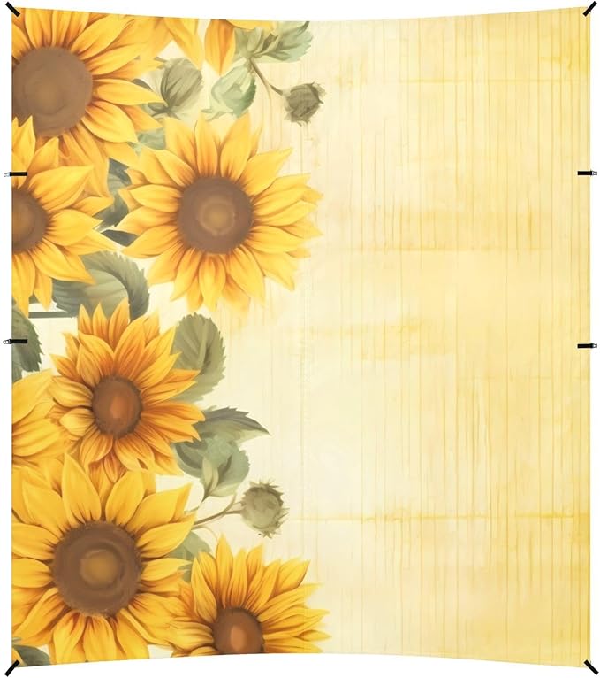 Sunflower Flower FloralCamping Sun Shelters 9.2 x 10.5 FT Beach Canopy Tent Sun Shade with Carrying Bag for Camping Trips Fishing Backyard Fun or Picnics 21340346