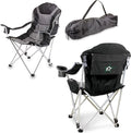 PICNIC TIME NHL Minnesota Wild Reclining Camp Chair Beach Chair for Adults Sports Chair with Carry Bag (Black with Gray Accents)