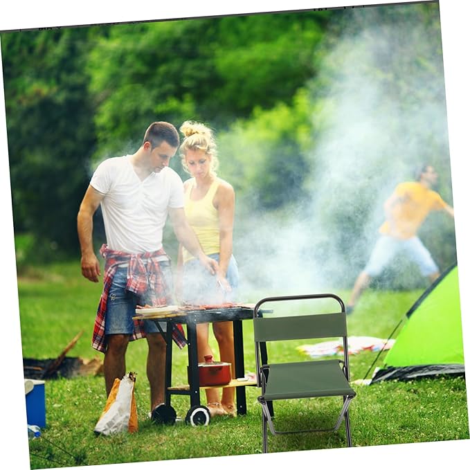 Folding Camp Table Portable Camping Chair Outdoor Furniture Lightweight Compact for Adults Back Support for Hiking