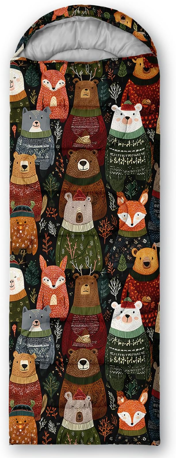 AILONEN Cartoon Camping Sleeping Bag for Boys Girls AdultsLightweight &amp Waterproof3 Season Warm &amp Cold WeatherPortablePrinted Sleeping BagTravelingCampingHiking