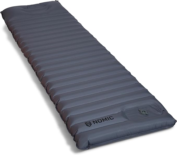 Nomic Lumin AIR Self Inflating Sleeping Pad Extra Thick 4 Insulated Camping Mat with Built-in Foam Pump 30s Inflate / 5s Deflate Integrated 6 Pillow 79 x 26 x 4 in Est. R-Value 4