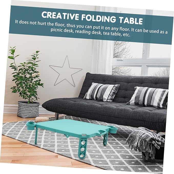 Milisten 1pc Outdoor Folding Table Multipurpose Desk for Camping Picnics and Backyard Activities Compact Design for Easy Storage and Travel Non-damaging to Floors