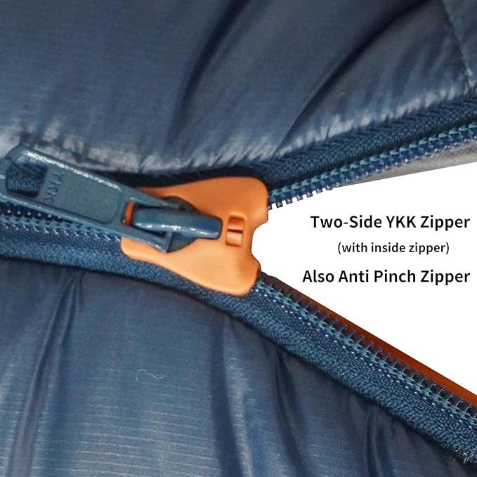 Mountainlodge 3-4 Seasons Shingle Sleeping Bag 15℉ with Inner Pocket for AdultPerfect for BackpackingTraveling and HikingIncluding Free Compression Stuff Sack.