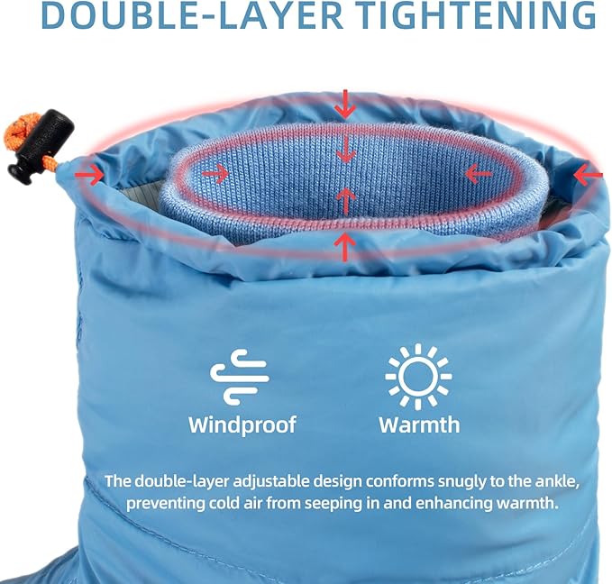 0°F Cold Weather Sleeping Bag for Adults Lightweight Backpacking Bag with Down Booties for Men and Women Keep Warm