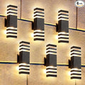 6 Pack Up and Down Wall Lights 14W IP65 3000K 1100LM Warm White Aluminum Outdoor Light Fixtures for Porch Patio Garage Waterproof